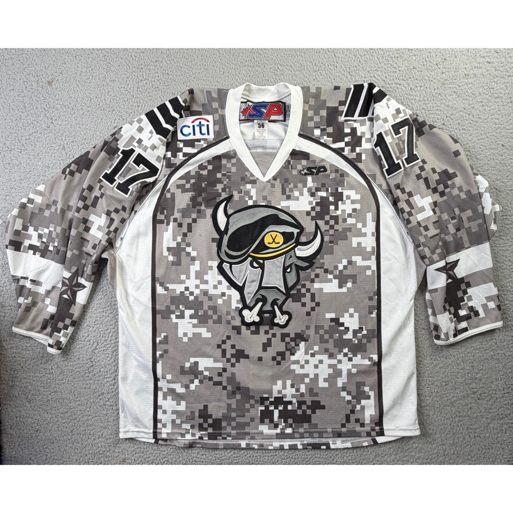 San Antonio Rampage AHL Hockey Team Jersey Military Appreciation Fight Strap 56